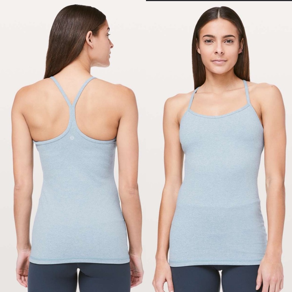 Lululemon Power Y Tank ***Luon Heathered Blue